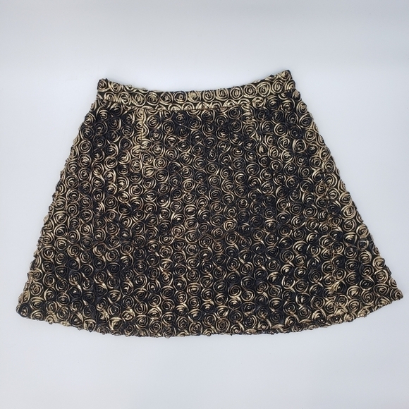 ALICE BY TEMPERLEY Donna Lamé Rosette-appliquéd Tulle Mini Skirt - Picture 3 of 12